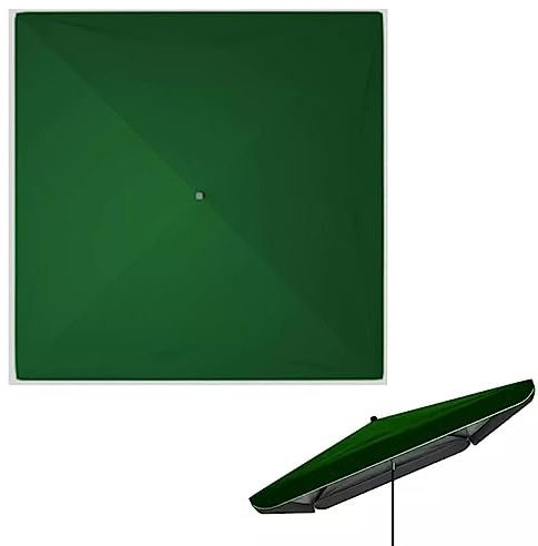 PYCJNFC Ersatz-Sonnenschirmbezug, rechteckig, 5 × 5 m, 4 Streben, Sonnenschirmoberteil für Garten, Terrasse, Pool, Marktschirm, strapazierfähiges Tuch für Größen von 2 × 2 m und 3 × 3