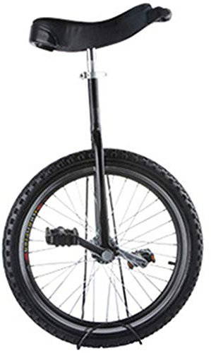 VDLLQYN, 24/20/18/16 Zoll Einrad, Einräder for Erwachsene, mit Leichtmetallfelge, extra dickem Reifen, verstellbarem Sitz, for Outdoor-Sport, Fitness, Training, Gesundheit,Einrad(Black,24inches)