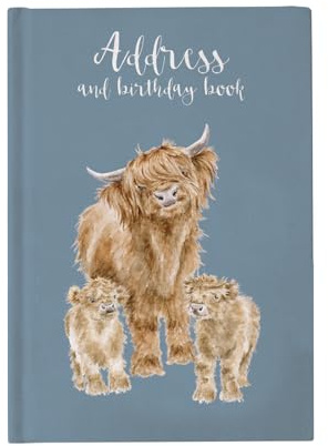 Wrendale Designs av Hannah Dale The Highlander Highland Cow adressbok