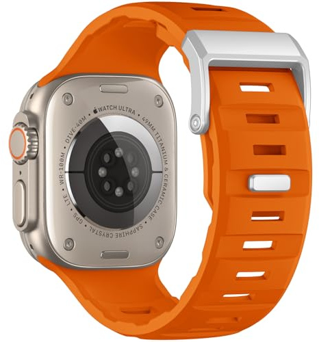 Easuny Sport Correa Compatible con Apple Watch Ultra 2 Correa 49mm 42mm 44mm 45mm 46mm - Silicona Sport Correas para iWatch Ultra 3 Ultra 2 1 Series 11 10 9 8 7 6 5 4 3 SE, Mujeres Hombres