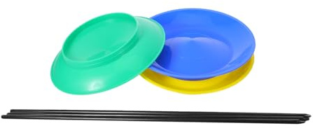BESPORTBLE Juego De 3 Platos Giratorios para Malabares Juguetes De Aprendizaje Sensorial Plato De Malabarismo De Habilidad Sensorial