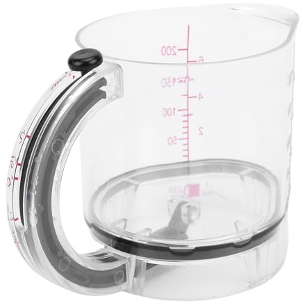 Yechiry Vaso Medidor Ajustable 4 en 1, Vasos Medidores de Cocina con Base Sellada, Diseño Todo en 1, Utensilios de Cocina Multifuncionales, para Cocinar a Diario, Repostería