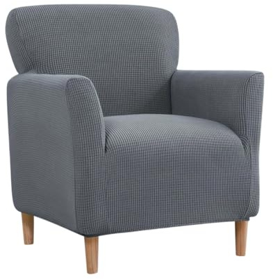 Stretch Wasserdicht Sofabezug, Bankettsessel-Schonbezüge, Sofaüberzug Clubsessel Sessel Bezug, Stretch-Sesselbezüge für das Wohnzimmer, Maissamt, Abnehmbarer Sesselhusse Waschbarer (Dunkelgrau)