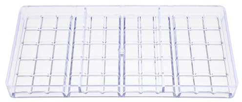 ANDRESLAD Moule à Chocolat Transparent Plastique Sûr et Réutilisable Moule Fondant Flexible pour Barres de Chocolat Bonbons et Pâtisserie Facile à Nettoyer