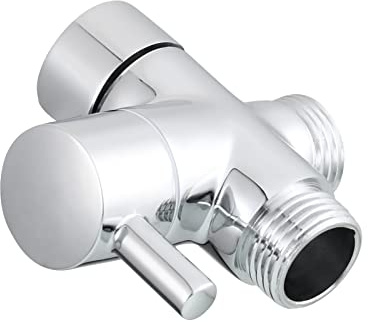 CIENCIA G1/2 Bathroom Angle Valve for Solid Brass 3-Way Shower Arm Diverter Valve Handshower for Handshower Universal Showering Components,Chrome DSF007