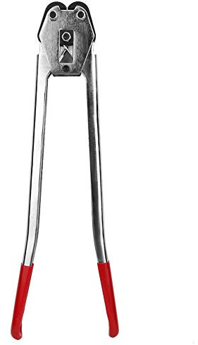 PP PET Cinghia di plastica Reggiatrice Pinza per piegatore Imballatrice Sigillatrice Manuale Attrezzo per imballaggio Macchina imballatrice Reggiatrice Pinza per imballaggio(Rosso)