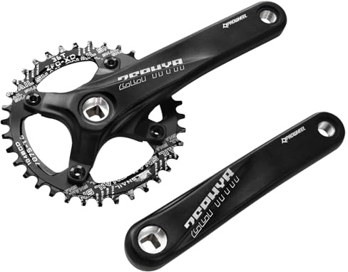 splumzer 170mm Vierkantkurbel für Mountainbike mit 104 Lochkreis 32/34/36/38T Kettenblatt, Wide Narrow Aluminium Alloy MTB Kurbel