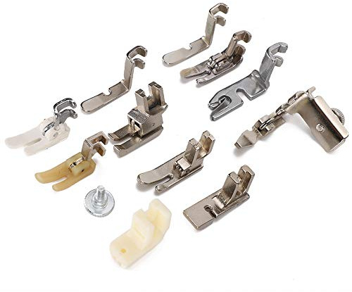 Tnfeeon Piedino per Macchina da Cucire Vintage, Rotella di Scorrimento Universale Piedino per Macchina da Cucire Accessori per Piedino Piatto per Auto