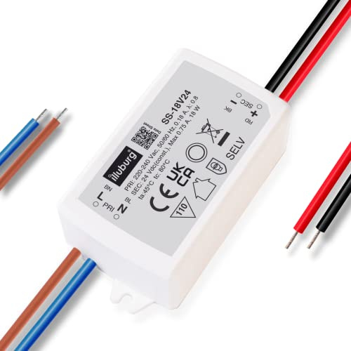 LED Trafo 24V 18W Flackerfrei Kompakt 69x35x23mm für LED Strip Lampe LED Netzteil Treiber Transformator Driver Power Supply
