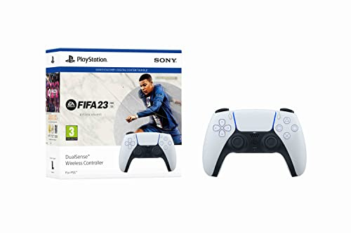 Playstation Sony Manette 5 officielle DualSense White, Sans fil, Batterie rechargeable, Bluetooth, Compatible avec PS5 + FIFA 2023
