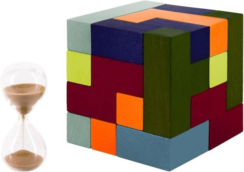 Remember 3D Puzzle für die ganze Familie - Somawürfel aus Holz unvergessliche Spieleabende mit Denkspielen
