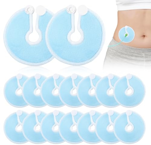 Healvian 28 pezzi G Tube Pad Holder addominale G Tube Button Covers Riutilizzabili Alimentazione Tubo Forniture Soft G Tube Covers per l'allattamento al seno Cura infermieristica