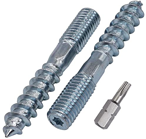 SKIR'CO (15 piezas) Pernos colgantes M10 x 70 mm, Tornillos de espiga de rosca de doble extremo, Pernos de doble cabeza