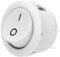 Miratic Interruptor Basculante Redondo - Ideal para Circuitos y Controles Fiables - Corriente: 6, 10A - Tensión de alimentación: 230V (Blanco)