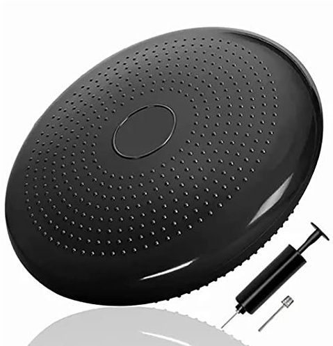 Topyond Ballsitzkissen inkl. Pumpe 34cm Durchmesser, Balance Pad,Balance Trainingsscheiben Gleichgewichtstrainer, Balance-Kissen aus PVC, Luftkissen Für Noppenkissen,Core, Fitness
