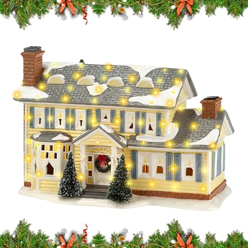 DZAY Weihnachtsdorf mit Beleuchtung,Led Winterdorf beleuchtet von Batterie betrieben Weihnachtsdeko Häuser,Weihnachtsstadt Tischdeko Weihnachtsdorf Weihnachts Szene Weihnachtsdeko