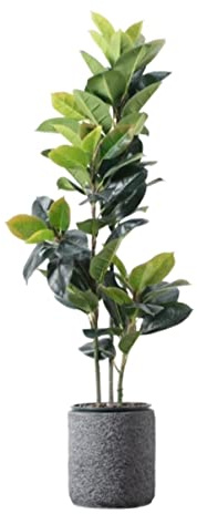 DRMEE Artificial Tree Indoor, Artificial Plant Simulation Rubber Tree Fake Green Plant Office Living Room Indoor Outdoor Decoration Fake Plants Indoor (Color : A, Size : 150cm)