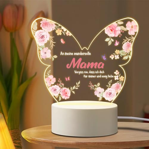 Coldbling Muttertagsgeschenke für Mama, Lampe Geschenk für Mama zum Geburtstag Muttertag Weihnachten, LED Nachtlicht Geschenke Mutter Geburtstagsgeschenk Muttertagsgeschenk von Tochter Sohn