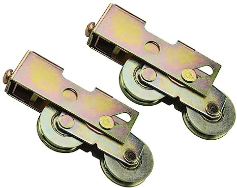XINCXIN PVC Window Handle,2pcs Wheel Bearing Sliding Door Tandem Roller Door Rollers Closet Door Wheels House Accessories for Home Sliding Cabinet Door