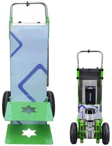 DHMYDPDZ Carretilla De Mano Eléctrica Subida Escaleras,Carretilla para Subir Escaleras,Carga400kg Que Ahorra Mano Obra con Mango Telescópico115-165cm,Motor Sin Escobillas1200w,Batería48v36ah