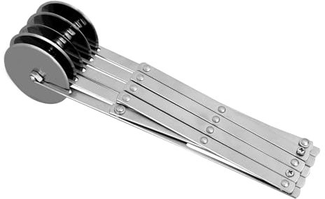 5 Wheel Dough Cutter, Stainless Steel Pizza Slicer - Adjustable Pastry Cutter | Stainless Steel Dough & Pastry Mixers, Efficient Pizza Cutter for Home Chefs