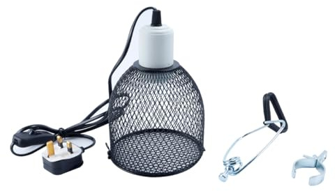 Gorise Lampe chauffante pour reptiles, 160 W, support E27, avec clip, pour tortue, lézard, dragon barbu, animal de compagnie, lampe chauffante à pince réglable pour terrarium et.