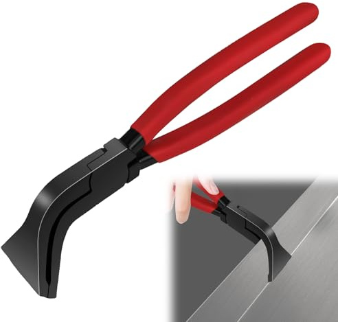 BEASAFY Pinza piegatrice a 45 gradi, pinza piegatrice 63 mm, pinza piegata con manico antiscivolo, pinza in lamiera rossa, strumento per piegare e lisciare