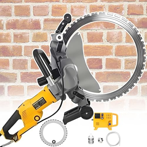 vnmudzeo Toroidal Electric Concrete Saw,w/Water Fed Dust Suppression,11.4 15.4 Cutting Depth,16 20 Diamond Blade,for Building Sites & Renovation Projects,390mm/15.4