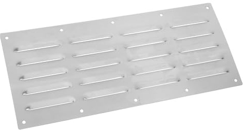 Veemoon Panel De Ventilación Inoxidable Rejilla De Ventilación Decorativa Con Respiraderos De Aire Para La Pared Con Decorativas Plata