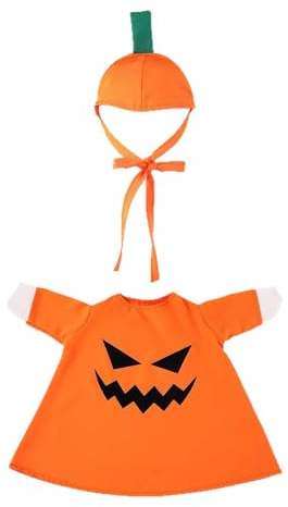 LfrXtra Pumpkin Themed Polyester Halloween Garden Geese Costume Weather Proof Festival Yard Ornament Seasonal Decoration Garden Geese Attire