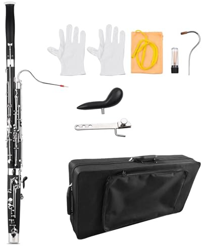 Jeffergarden Fagot de Madera Sintética C Key Woodwind Instrument con Accesorios de Carcasas de Transporte