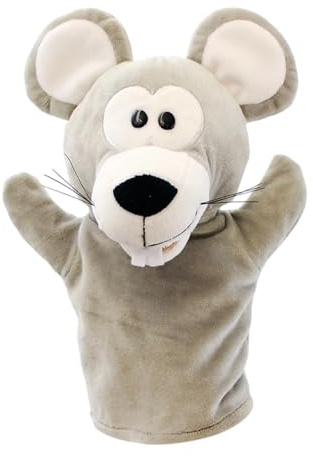 Qectial Mäuse Handpuppe mit Funktionierendem Mund, Katzen Ringhandschuh Zum Spielen, Spielzeug für Übungen Im Innenbereich