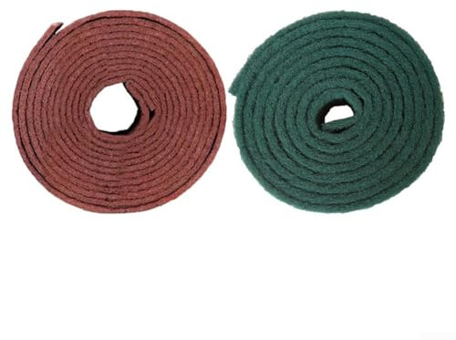 Honseadek Esponja de esmeril, estropajo abrasivo, limpieza multiusos, material de esmeril de nailon, estufas, platos, estufas, rendimiento duradero (verde, 5,7 m x 7 cm)