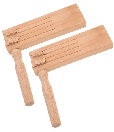 TOYANDONA 2stücke Holz-drehratsche Mit Geräuschmacherfunktion Traditionelles Drehbares Spielzeug Aus Holz Für Feste Und Geburtstagsfeiern