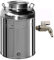 Contenant en acier inoxydable 18/10 Belvivere 50 l, fabriqué en Italie, livré avec robinet et joint.