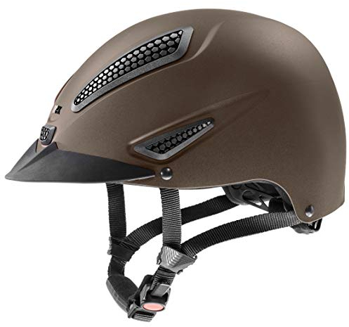 uvex perfexxion II - robuster Reithelm für Damen und Herren - individuelle Größenanpassung - optimale Belüftung - brown matt - 57-59 cm