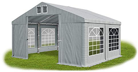 Partyzelt 3x4m wasserdicht grau Zelt 560g/m² PVC Plane Hochwertigeszelt Gartenzelt Summer SD - Faltpavillon, Gartenpavillon, Pavillon, Lagerzelt, Gartenhaus, Zeltgarage, Garagenzelt - Partyzelt
