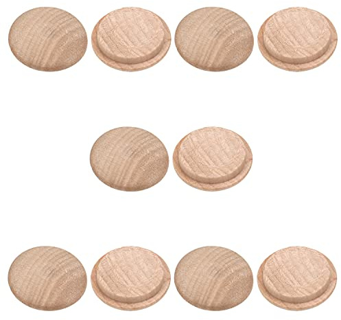 MroMax Holzdübel mit flachem Kopf, 14 x 9 mm, Weiß, 10 Stück, MRO191114T-0037, 50PCS 30*25