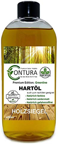 250ml Contura Premium Hartöl Holzpflegeöl Objektöl Holzpflege Holzöl Tisch Arbeitsplatten Möbelöl Holzschutz nachölen auffrischen pflegen Holzpflegeset Pflegemittel