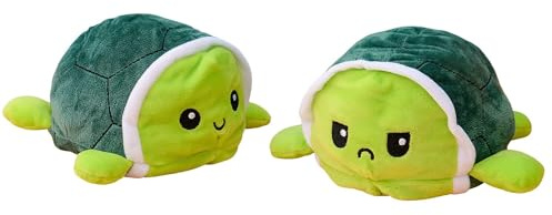 KUNSTIFY Schildkröte Kuscheltier Stimmungs Kuscheltier Plüschtier für Mädchen Frauen Kinder um Laune auszudrücken Geschenk für Freundin Schildkröte grün