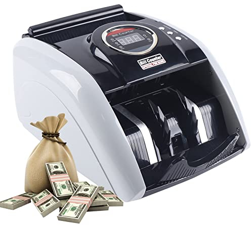 Geldzähler Automatisch Geldscheinzähler High-Speed Banknotenzähler mit LED-Anzeige für Euro Dollar Pfund Profi Geldscheinzähler Zählgeschwindigkeit ca 900 Blatt/Min 220V