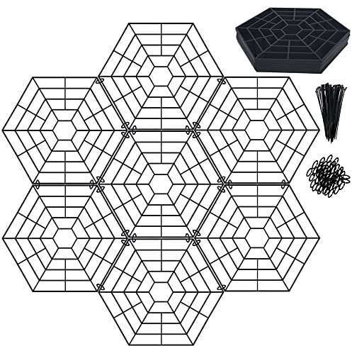 T-BOKO Pond Protectors - Pack of 20 Lightweight Plastic Floating Net Rings Protective Cover Net Heron & Cats Deterrent, Black