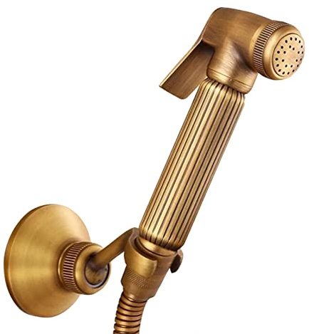 Bidet Set mit Handbrause, Schlauch Bidet Brause Messing Wc Bidet Sprayer Intimdusche Handbrause Wasserhahn Dusche mit Schlauch Altmessing Bidet Sprayer for Toilet Washbasin