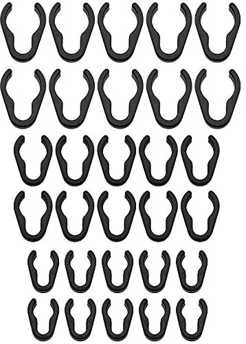 TAODAN Lot de 30 clips universels en plastique ABS durable et flexible pour câble de microphone, Accessoires pour Microphones (15, 20, 25 mm, 10 pièces de chaque)