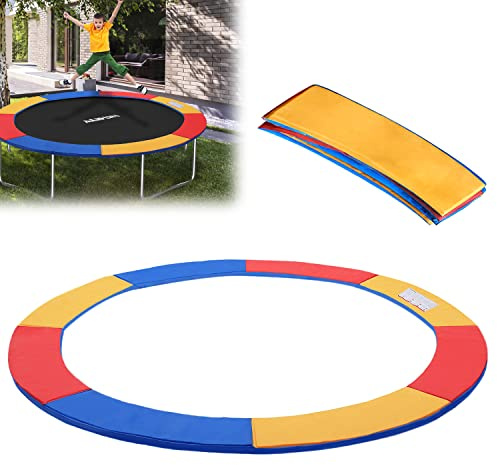 TRMLBE Trampolin Randabdeckung Ø 305 cm Federabdeckung Randschutz Reißfest UV-beständig Sicherheitsmatte Trampolinzubehör für Rundes Gartentrampolin - Bunt