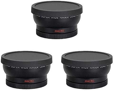 Speesy 3 x Convertidor gran angular de 0,55 mm 58 mm con casquillo Macro-Close-Up para Rebel T6, T6I, SL1, T5, T5I, T4I, T3I, T3I, T1I, T2I, XSI, 70D, 60D, 7D, 60Da,7D,5D,1D