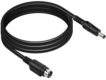 PNGKNYOCN 3.2ft 4 Broches Din mâle à DC 5,5 x 2,5 mm mâle 18awg Cordon d'alimentation pour CCTV système de caméra Adaptateur de Chargeur