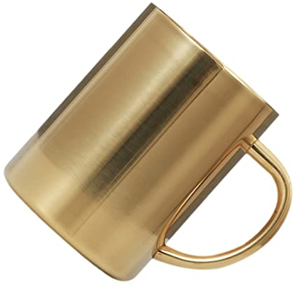 MAGICLULU Doppelwandiger Edelstahl Kaffeebecher Tragbarer Isolierter Cup Reisebecher Mit Henkel Für Tee Milch Wasser Getränke Für Zuhause Büro Camping