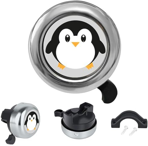 Timbre Bicicletas Infantil -Timbre de Bicicleta para Niñas-Timbre de Bicicleta Scooter-Sonido Fuerte-Accesorios para Bicicleta-Timbre Bici Chico Chica para Bocina Bicicleta Infantil (Pingüino)