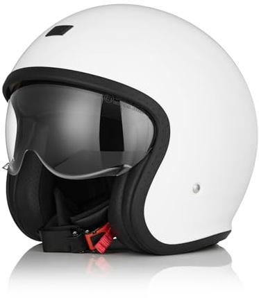 ORIGINE Casco moto Jet Casco da scooter con visiera omologata ECE 22-06
